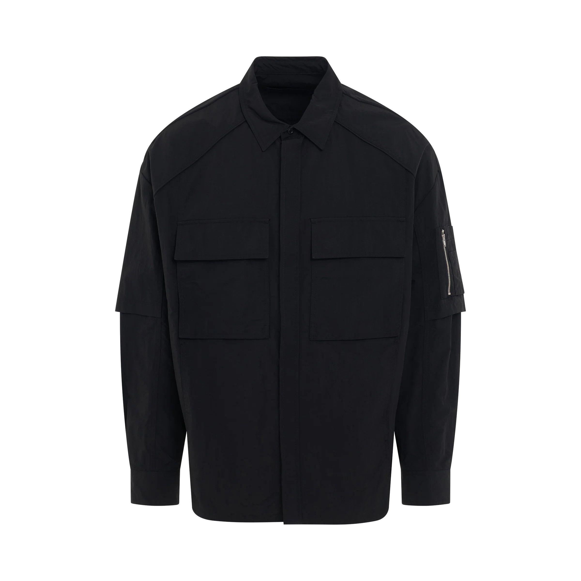 Juun.J o1mris0824 Nylon Shirt in Black Size US M / EU 48-50 / 2 - 1 Thumbnail