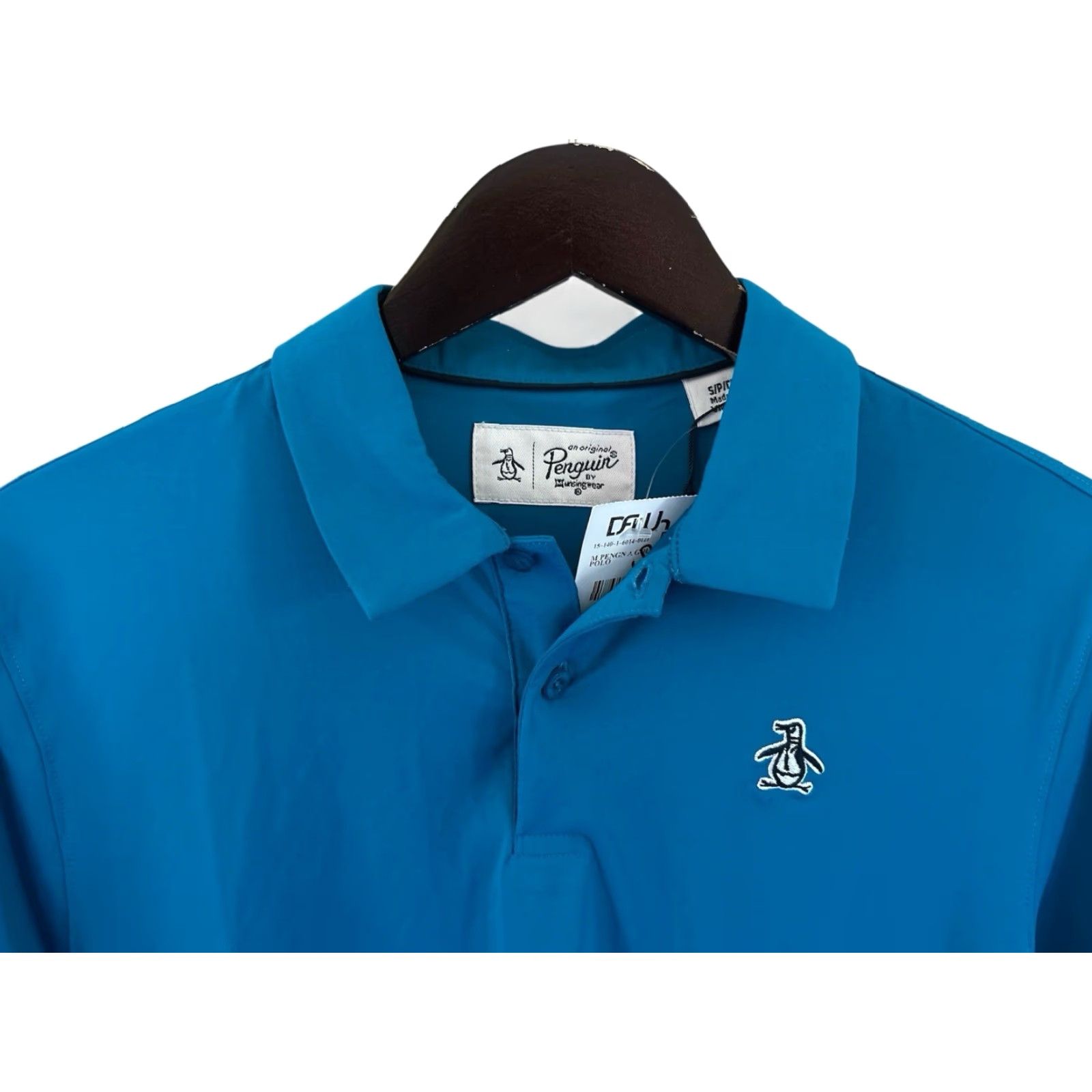Original Penguin VINTAGE Original Penguin by Munsingwear Golf Polo Mens XS NOS NWT Ocean Blue Short Sleeve Collared Patch Logo 27.5" Long 20" Across 9.5" Sleeves Mens Size US S / EU 44-46 / 1 - 4 Thumbnail