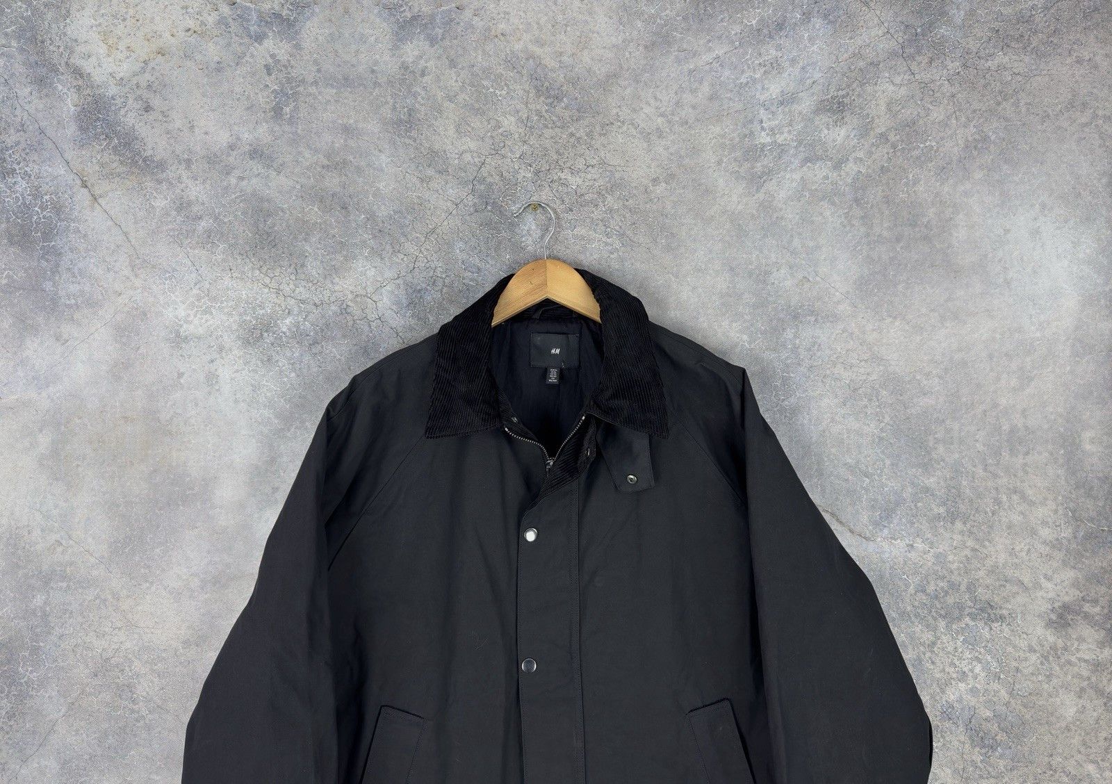 H&M H&M Waxed Wax Transport Casual Jacket Relaxed Fit Size US XL / EU 56 / 4 - 4 Thumbnail