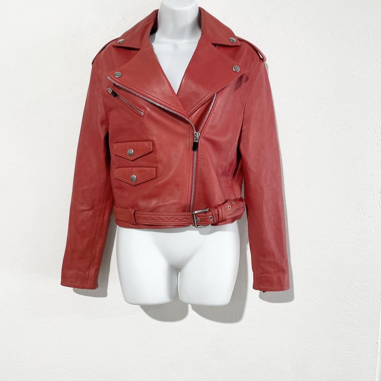 Just Cavalli JUST CAVALLI genuine leather red motorcycle jacket Size M / US 6-8 / IT 42-44 - 1 Thumbnail
