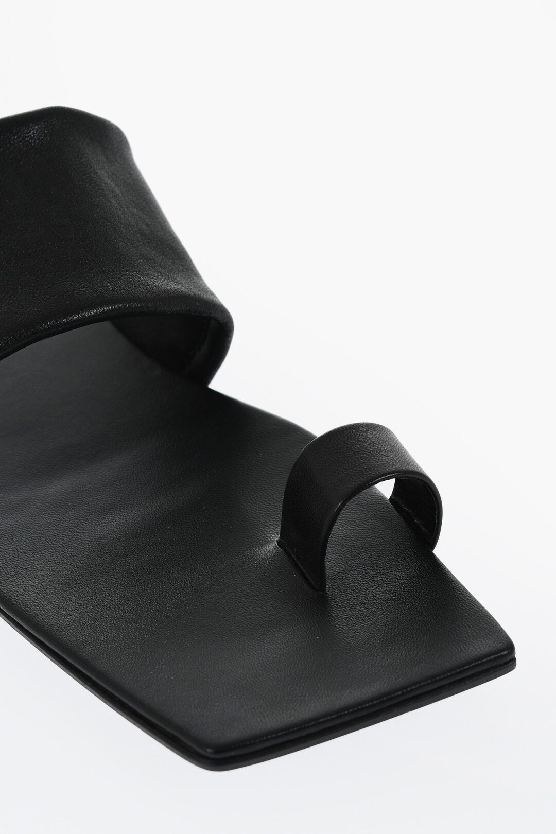Jil Sander og1mm1225 Flip-flop Leather Sandals in Black Size US 7 / IT 37 - 4 Thumbnail
