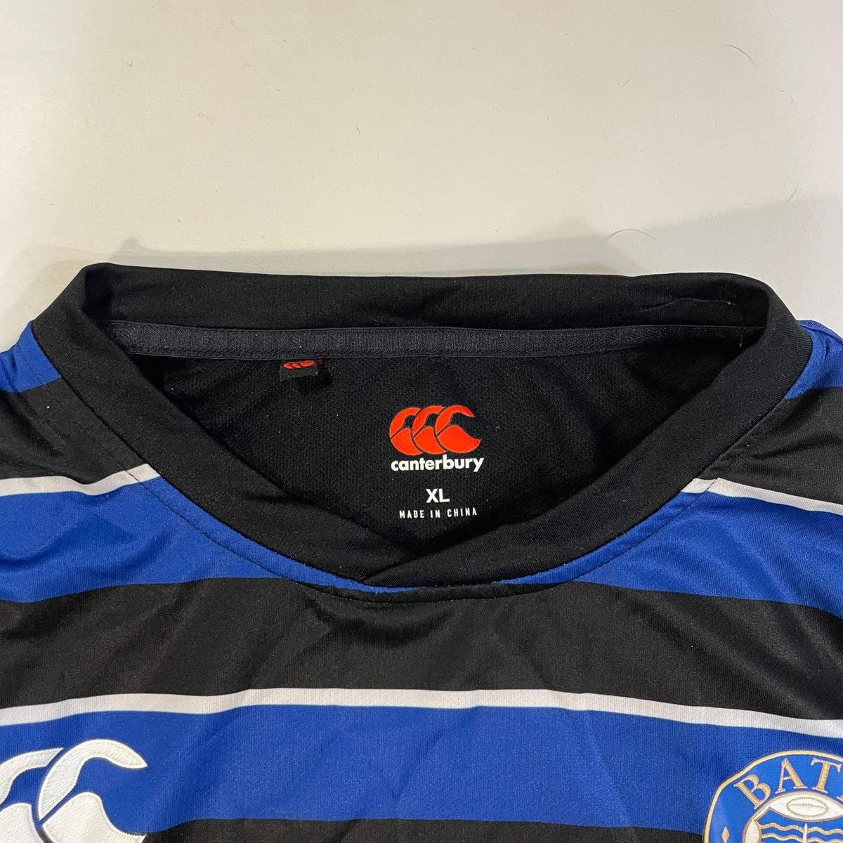 Canterbury of New Zealand Bath Rugby Canterbury black and blue training jersey shirt Size US XL / EU 56 / 4 - 7 Thumbnail