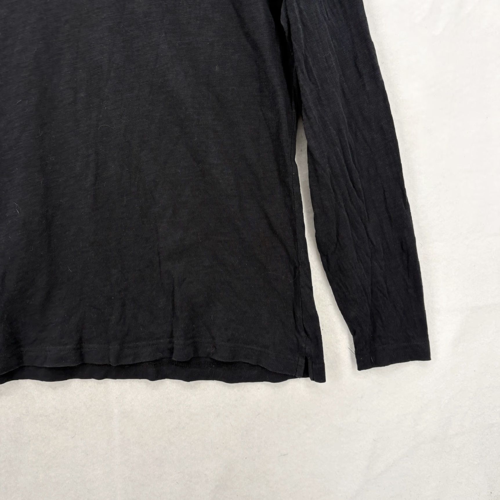 Vintage Robert Barakett Shirt Mens Large Black 100% Cotton V-Neck Long Sleeve Casual Top Size US L / EU 52-54 / 3 - 3 Thumbnail