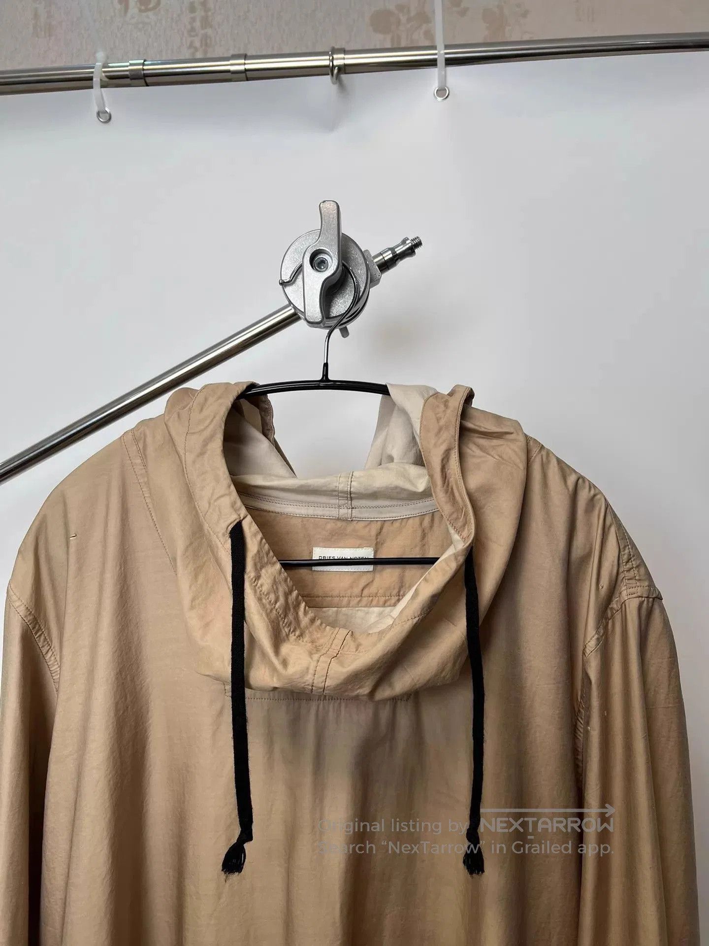 Dries Van Noten Beige Hooded Light Jacket Size M. Size US M / EU 48-50 / 2 - 3 Thumbnail