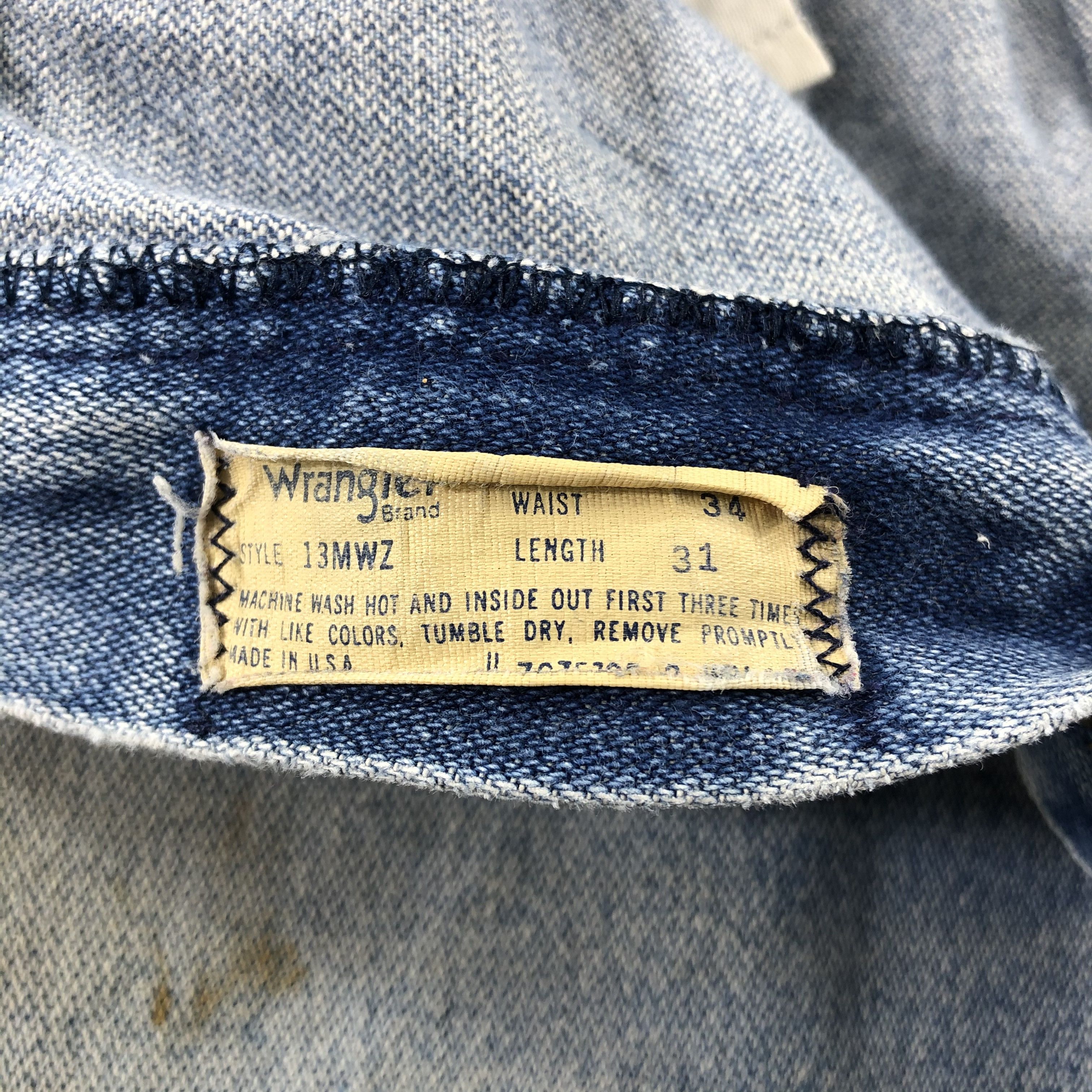 Vintage 80s Vintage Blue Wash Wrangler Jeans-J2315 Size US 33 - 10 Thumbnail