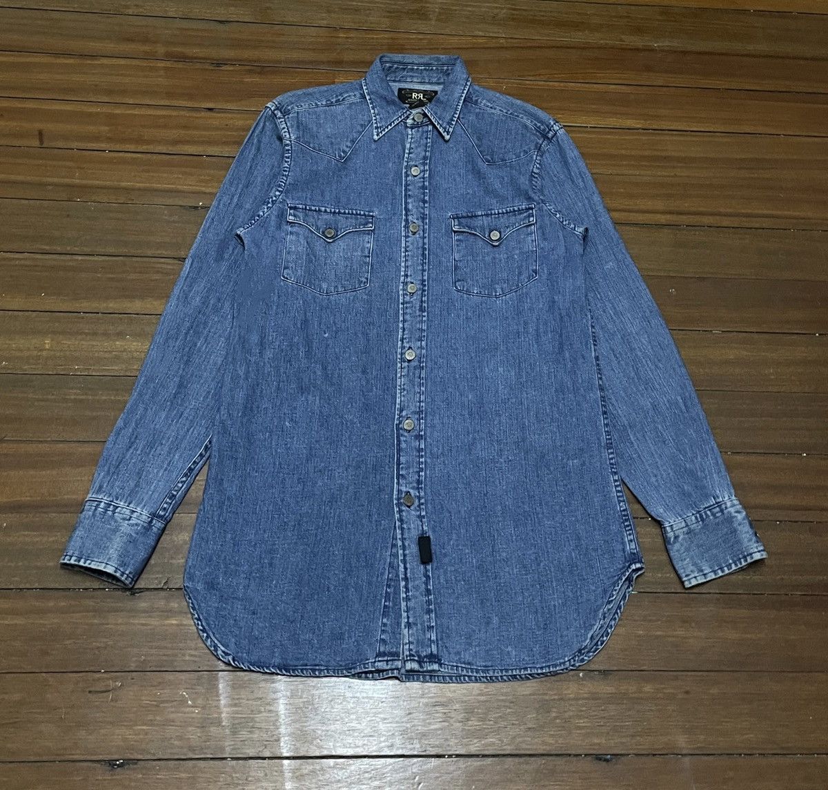 RRL Ralph Lauren × Vintage Very Rare Vintage Brand RRL Ralph Lauren Denim Shirt 1990s Size US XS / EU 42 / 0 - 1 Thumbnail