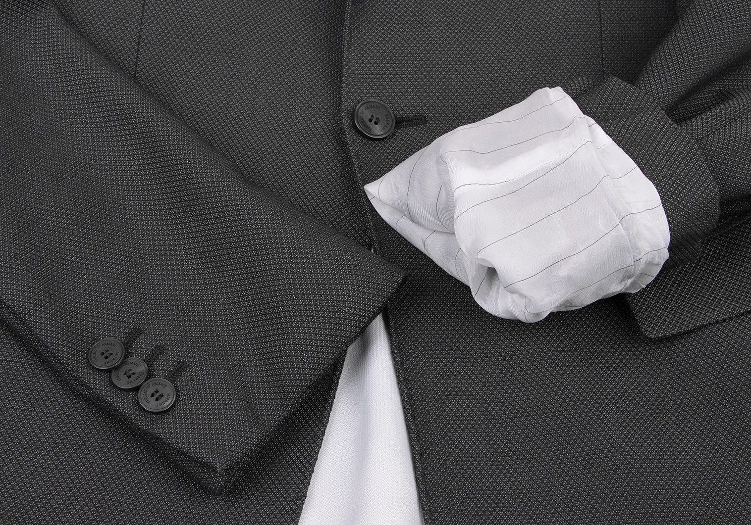 Emporio Armani Charcoal 1-Button Jacket in Excellent Condition Size US S / EU 44-46 / 1 - 5 Thumbnail