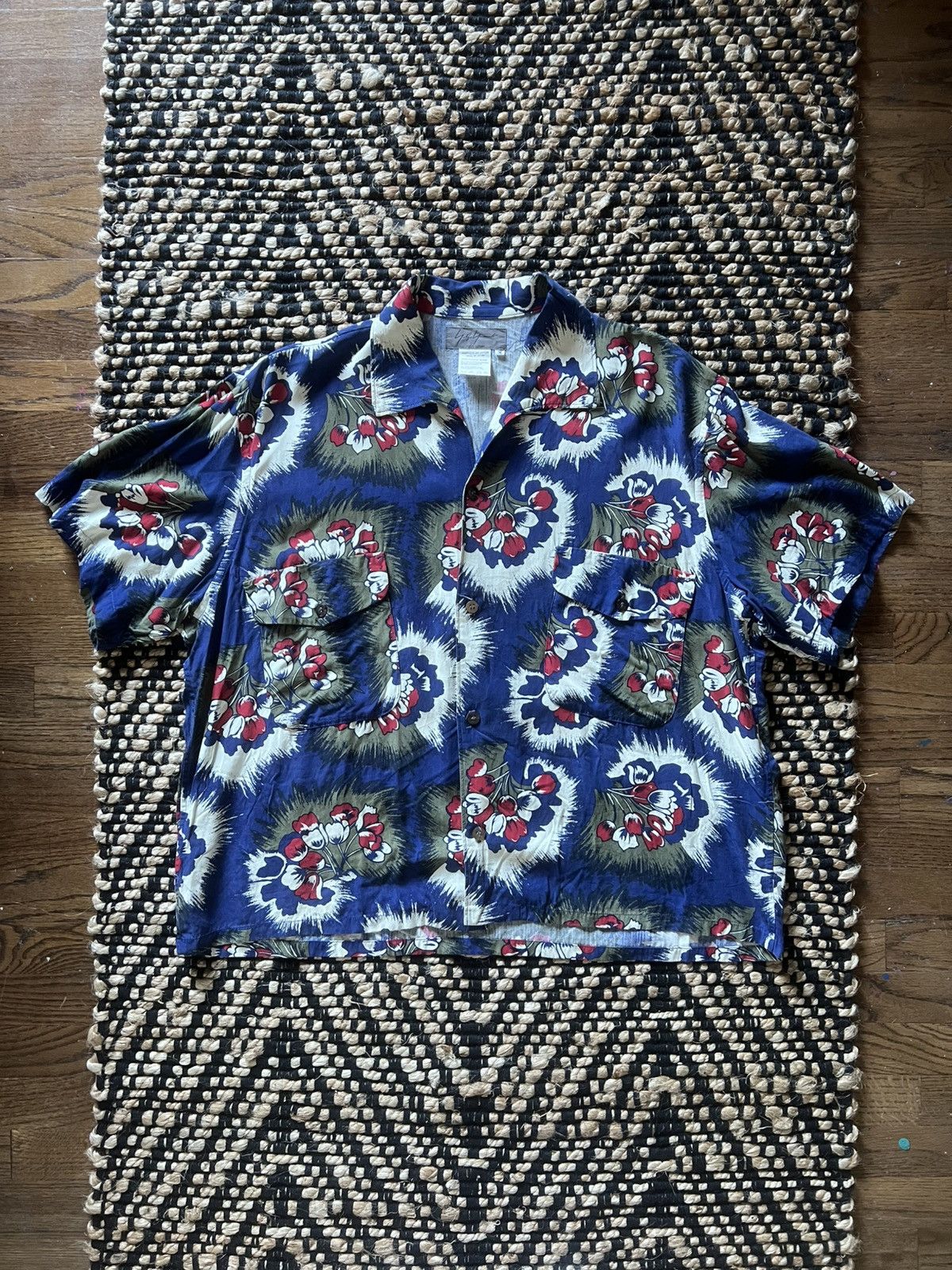 Yohji Yamamoto Yohji Yamamoto Pour Homme SS97 Floral Short Sleeve Button Up Size US M / EU 48-50 / 2 - 1 Thumbnail