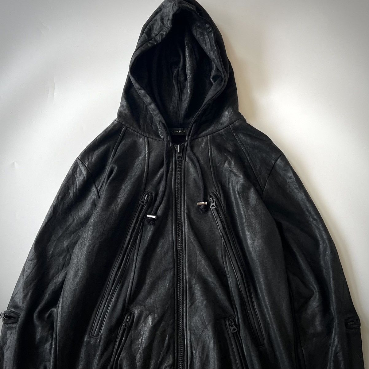CIVARIZE Civarize Waxed Hooded Long Jacket 2000s Size US L / EU 52-54 / 3 - 2 Thumbnail