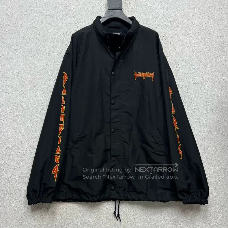 Balenciaga Black Nylon Rock Band Series Lightning Flame Le