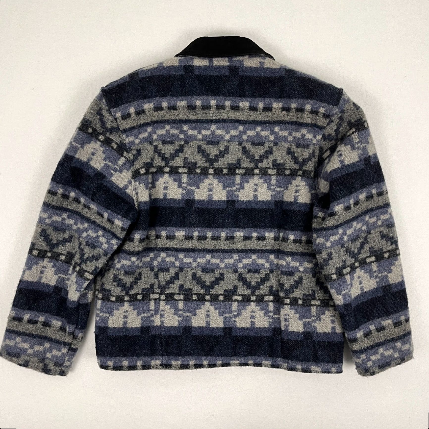 Vintage Woolrich Jacket Womens M Blue Denim Stripe Aztec Western Navajo Boho VTG Woolrich Jacket Size M / US 6-8 / IT 42-44 - 8 Thumbnail