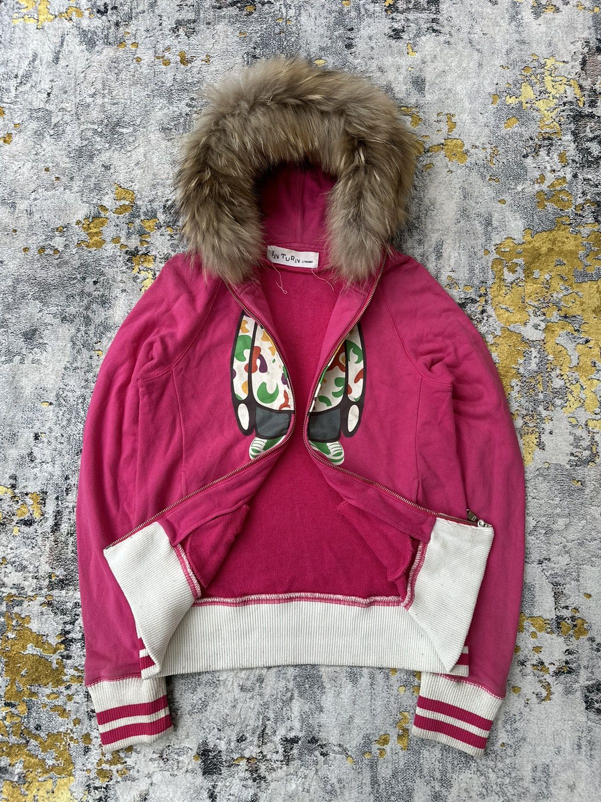 20471120 HUMAN KING SKULL FUR FULL ZIP HOODIE IFSIX LGB BAPE STYLE Size M / US 6-8 / IT 42-44 - 5 Thumbnail