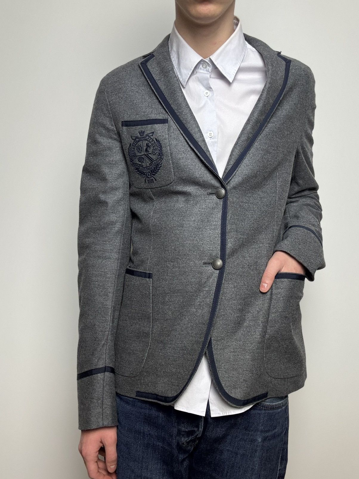 Gucci Gucci Raw Cut Light Jersey Logo Crest Blazer Luxury RRP 4$K+ Size 50R - 19 Thumbnail
