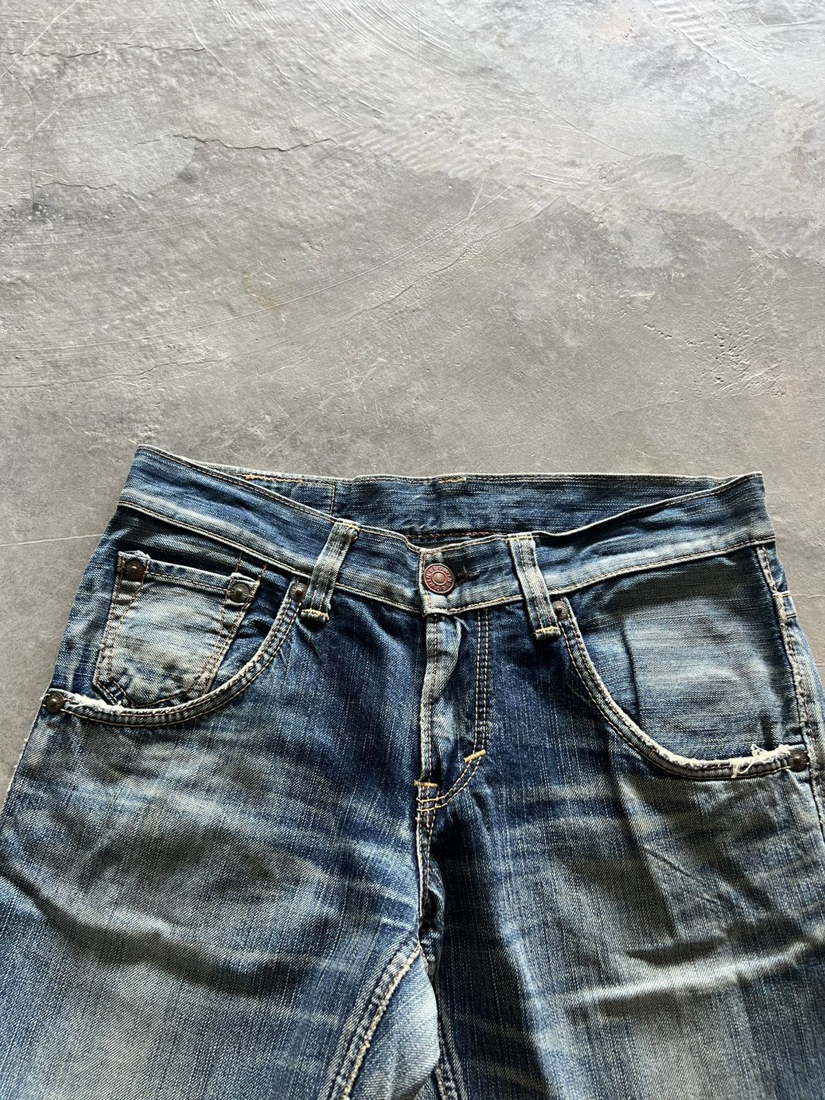 20471120 × Edwin × Japanese Brand flare edwin blue trip 503 dope faded washed punk grunge Size US 33 - 2 Thumbnail