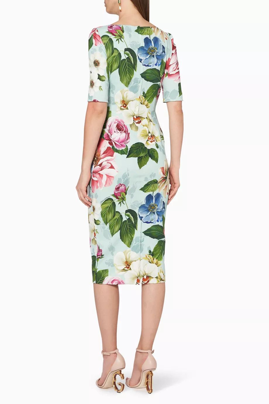 Dolce & Gabbana o1y0825 Midi Dress in Multicolor Size XS / US 0-2 / IT 36-38 - 3 Thumbnail