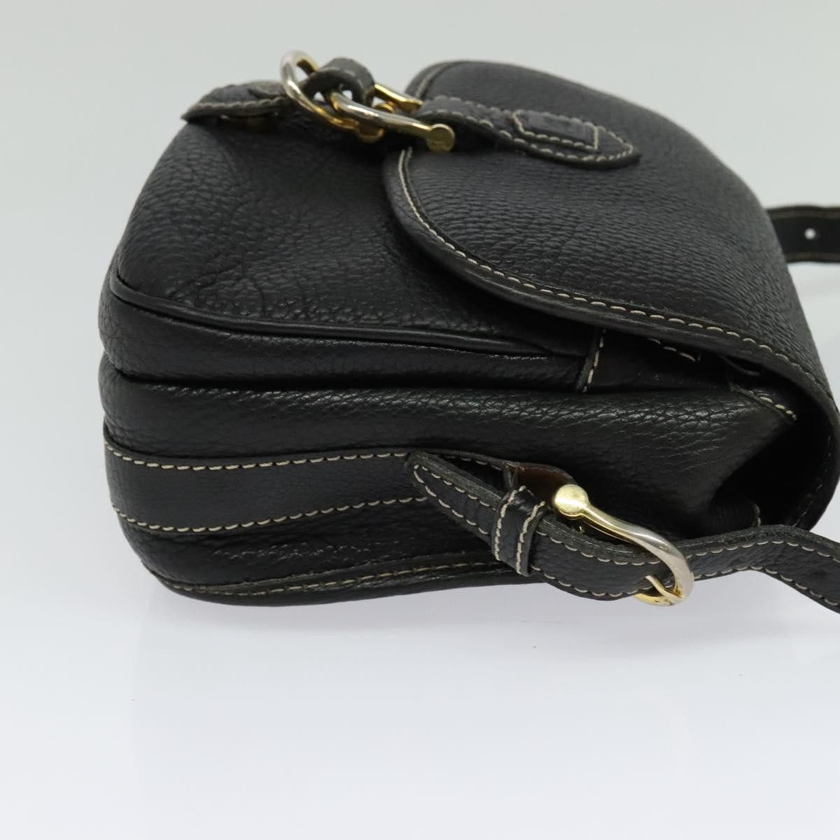Celine CELINE Shoulder Bag Leather Black Gold Size ONE SIZE - 5 Thumbnail