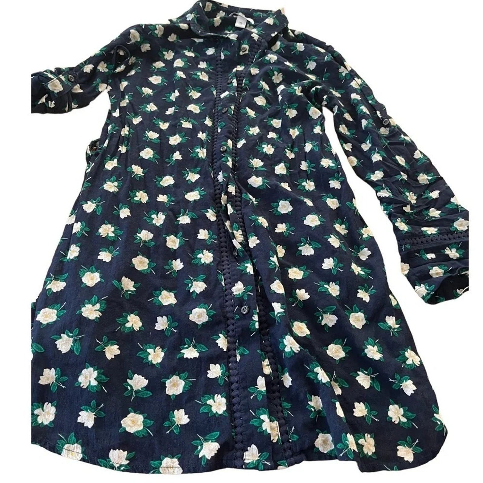 Lands' End Draper James + Land’s End full button mini dress, size XS. Size XS / US 0-2 / IT 36-38 - 2 Thumbnail