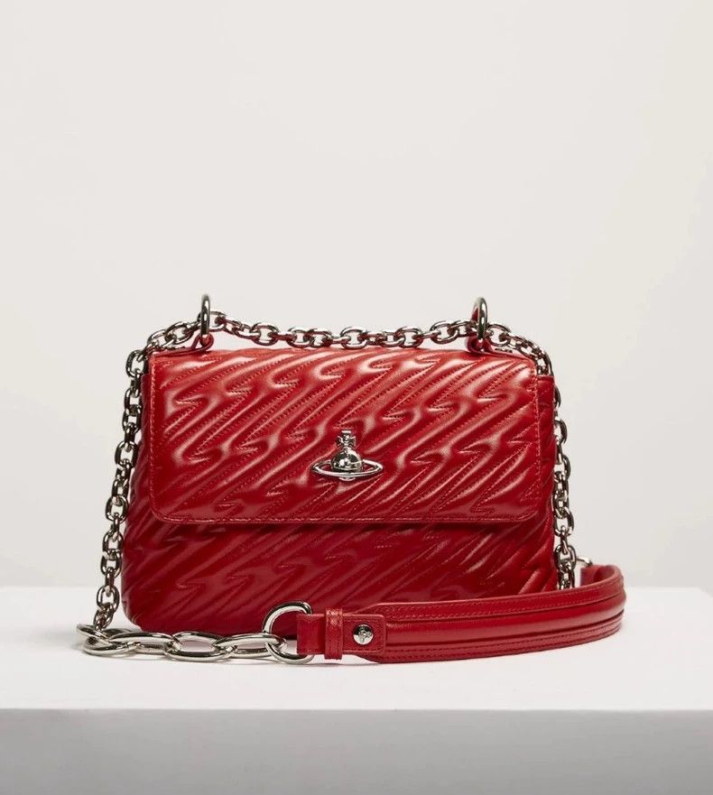 Vivienne Westwood Vivienne Westwood Saturn red lightning flip cover chain ba Size ONE SIZE - 8 Thumbnail