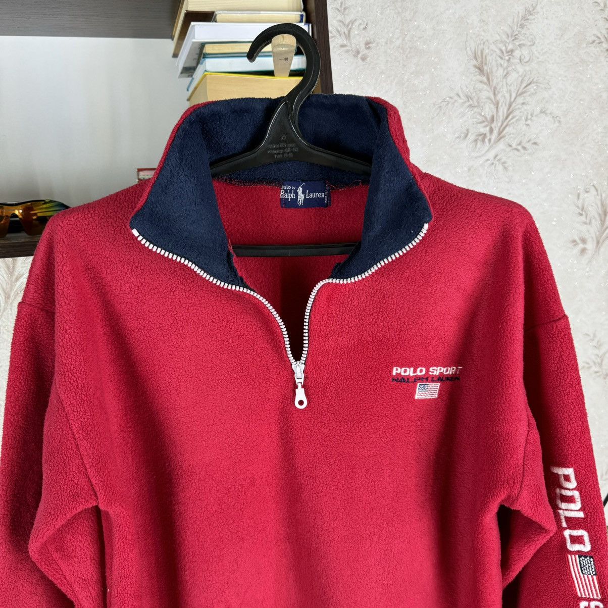 Polo Ralph Lauren × Vintage Vintage 90s Ralph Lauren Polo Sport Fleece Red XL Luxury Size US XL / EU 56 / 4 - 5 Thumbnail