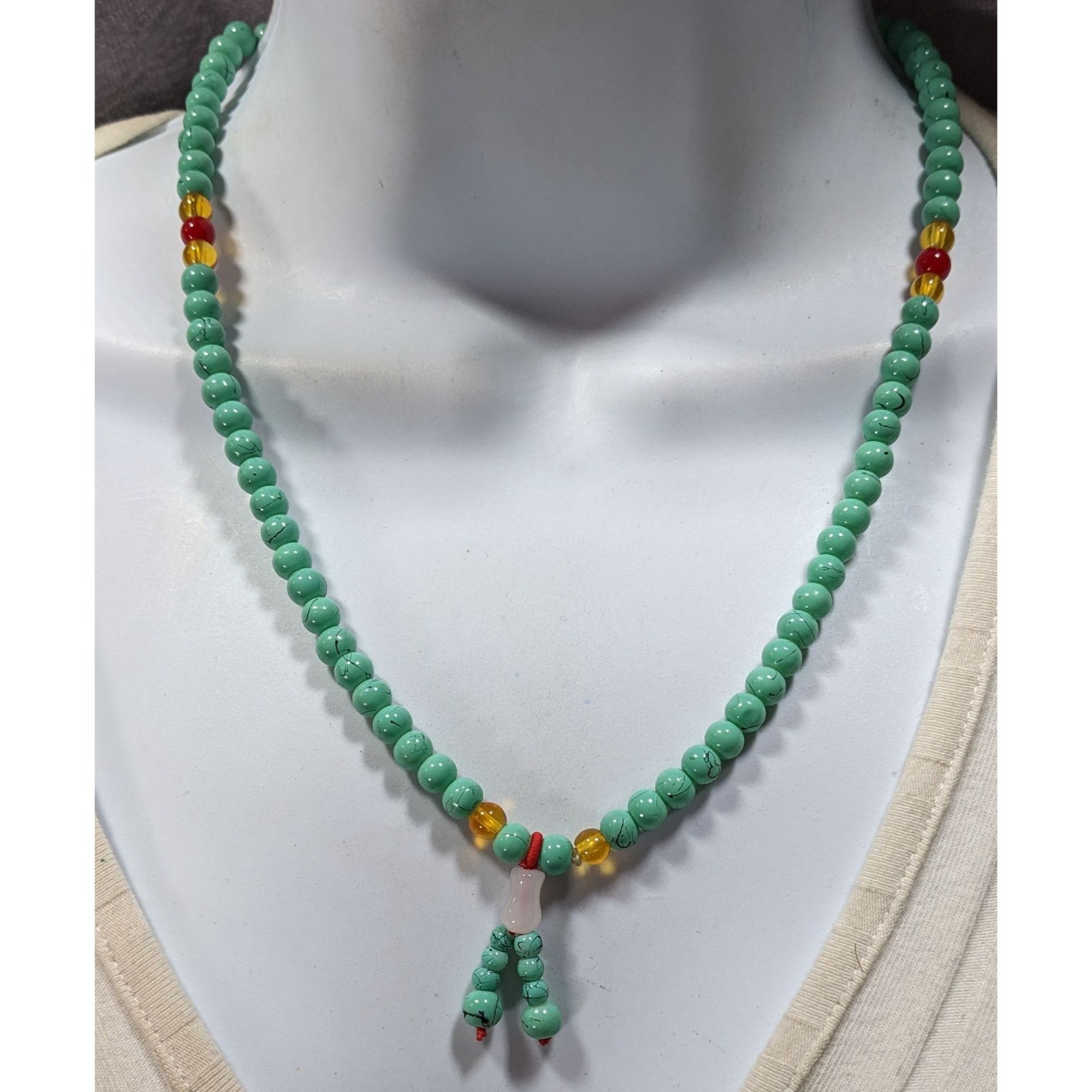 Other Bohemian Faux Turquoise Mala Meditation Bead Necklace Size ONE SIZE - 5 Thumbnail