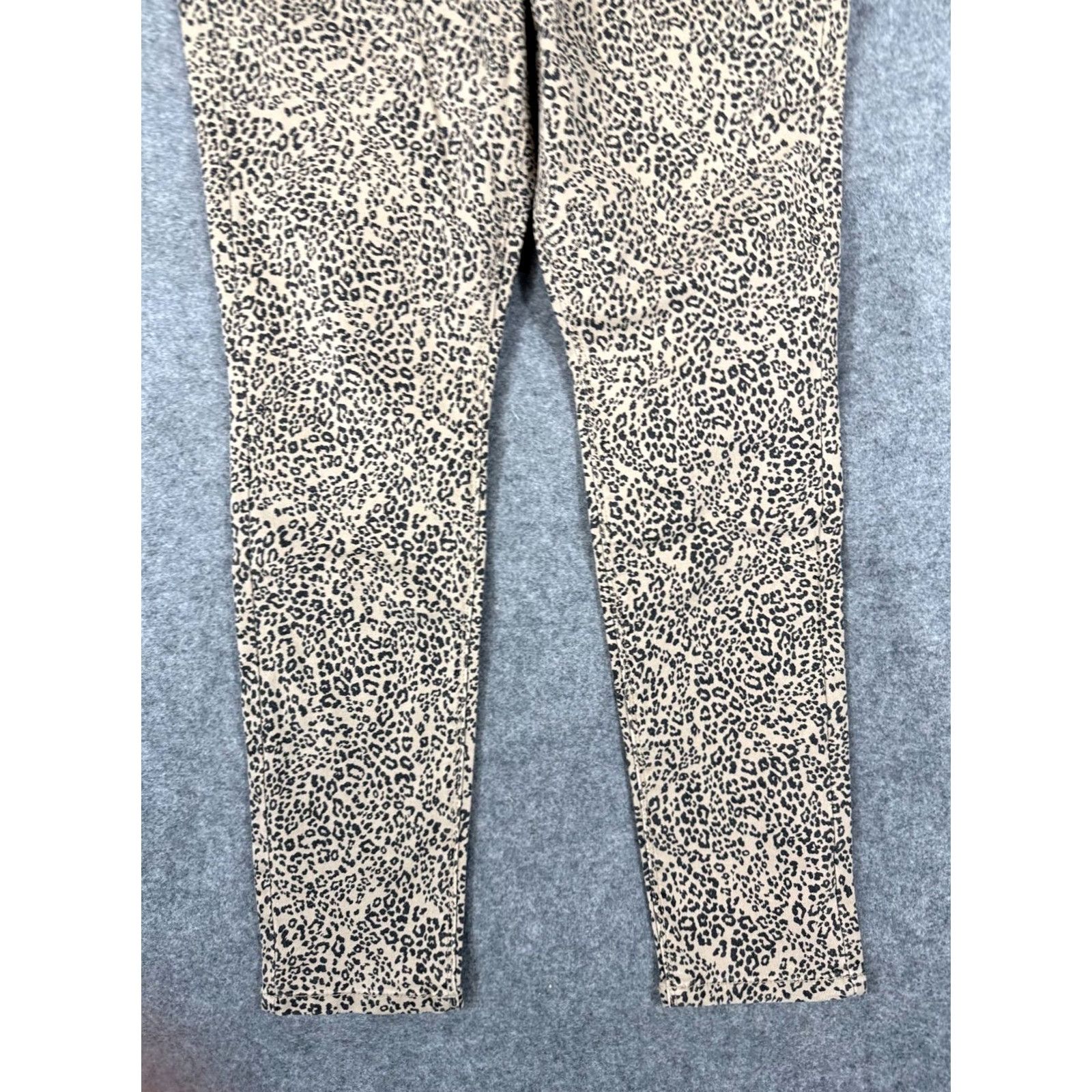 Vintage VINTAGE Seven7 Tummyless Skinny Jeans Womens 12 Beige Leopard Print High Rise Denim NWT Size 34" / US 12 / IT 48 - 4 Thumbnail
