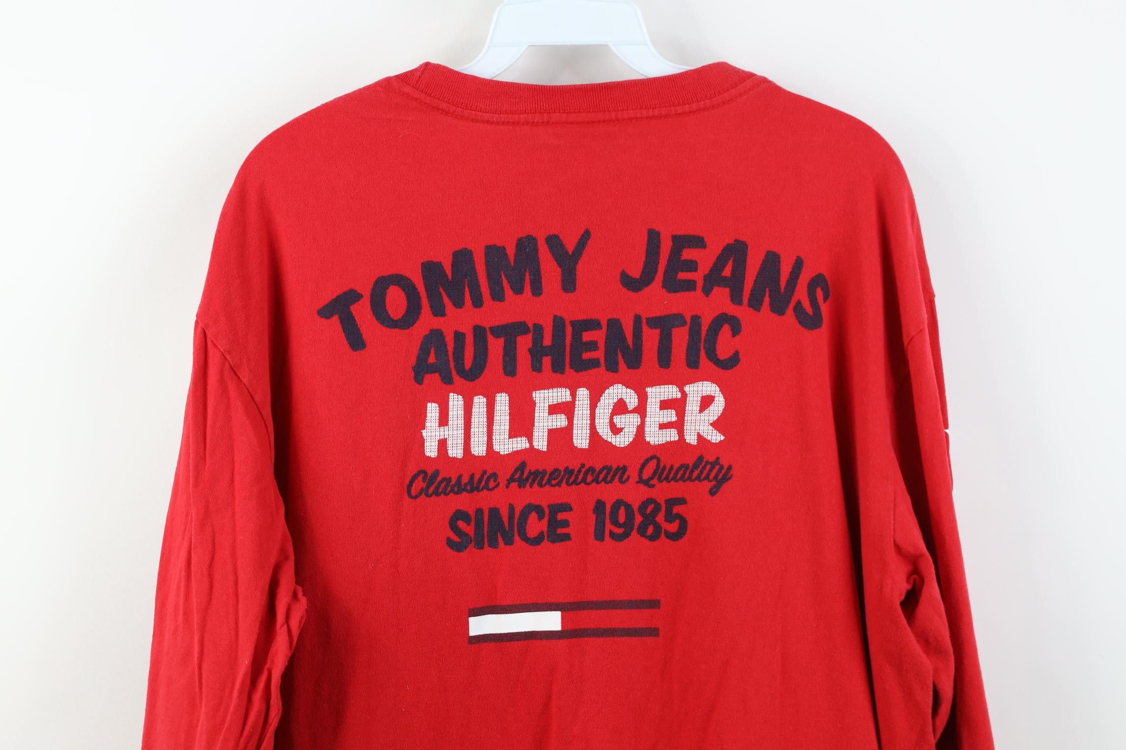Tommy Hilfiger Vintage Y2K 2002 Tommy Hilfiger USA Flag Long Sleeve T-Shirt Size US M / EU 48-50 / 2 - 17 Thumbnail