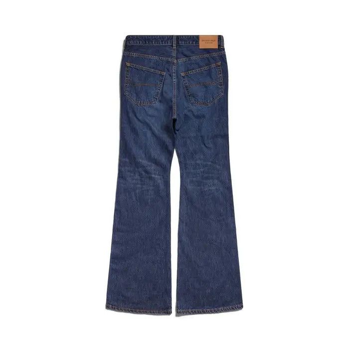 Balenciaga o1w1db10526 555 / Flared Pants in Blue Size 29" - 2 Thumbnail