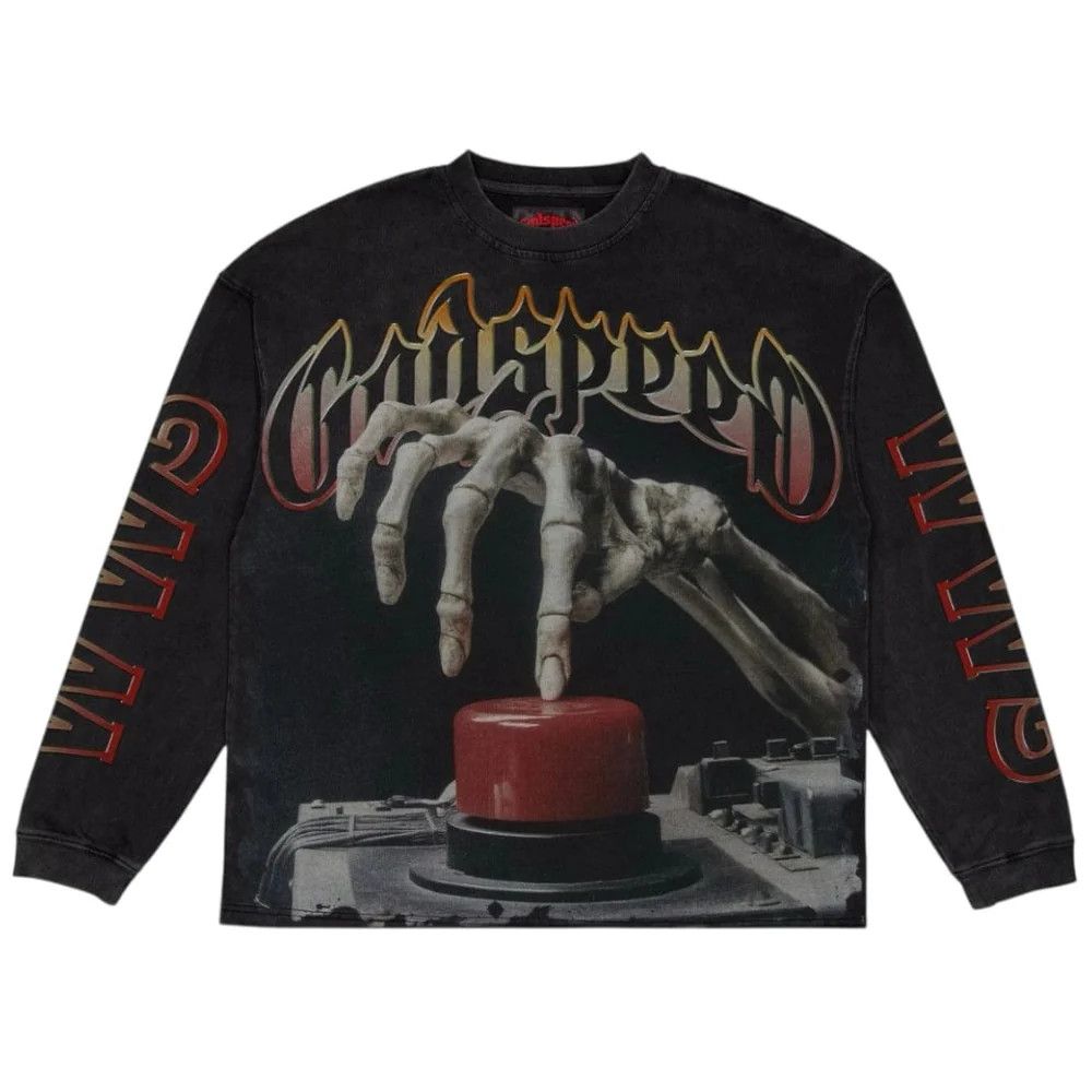 Godspeed Godspeed 'Code Red' LS Black Wash Tee Size US S / EU 44-46 / 1 - 1 Thumbnail