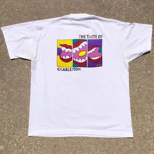 Designer White graphic print short sleeve T-shirt Size US L / EU 52-54 / 3 - 2 Thumbnail