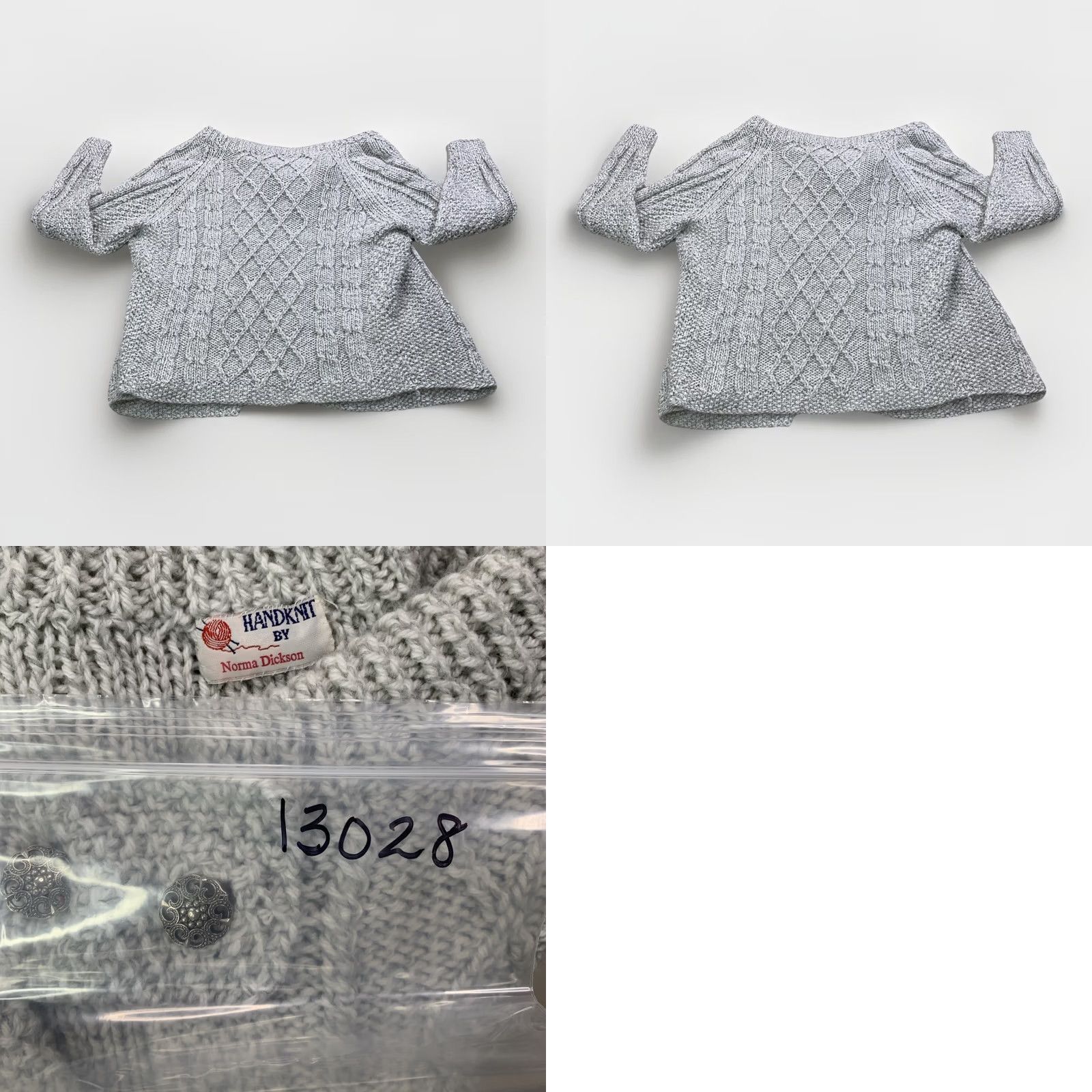 Vintage VINTAGE Norma Dickson Cardigan 70s Open Front Wide Shoulder Knit Gray L Mens Womens Girls Size L / US 10 / IT 46 - 8 Thumbnail