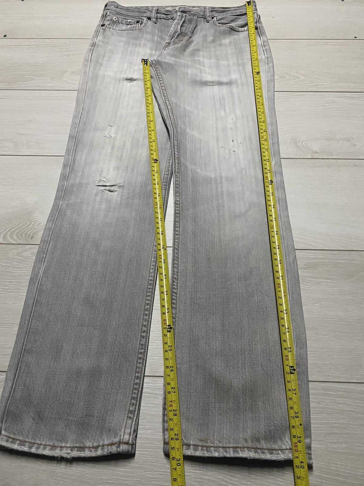 Gap Vintage Gap Denim Grey Distressed Slim Fit Jeans Size US 30 / EU 46 - 13 Thumbnail