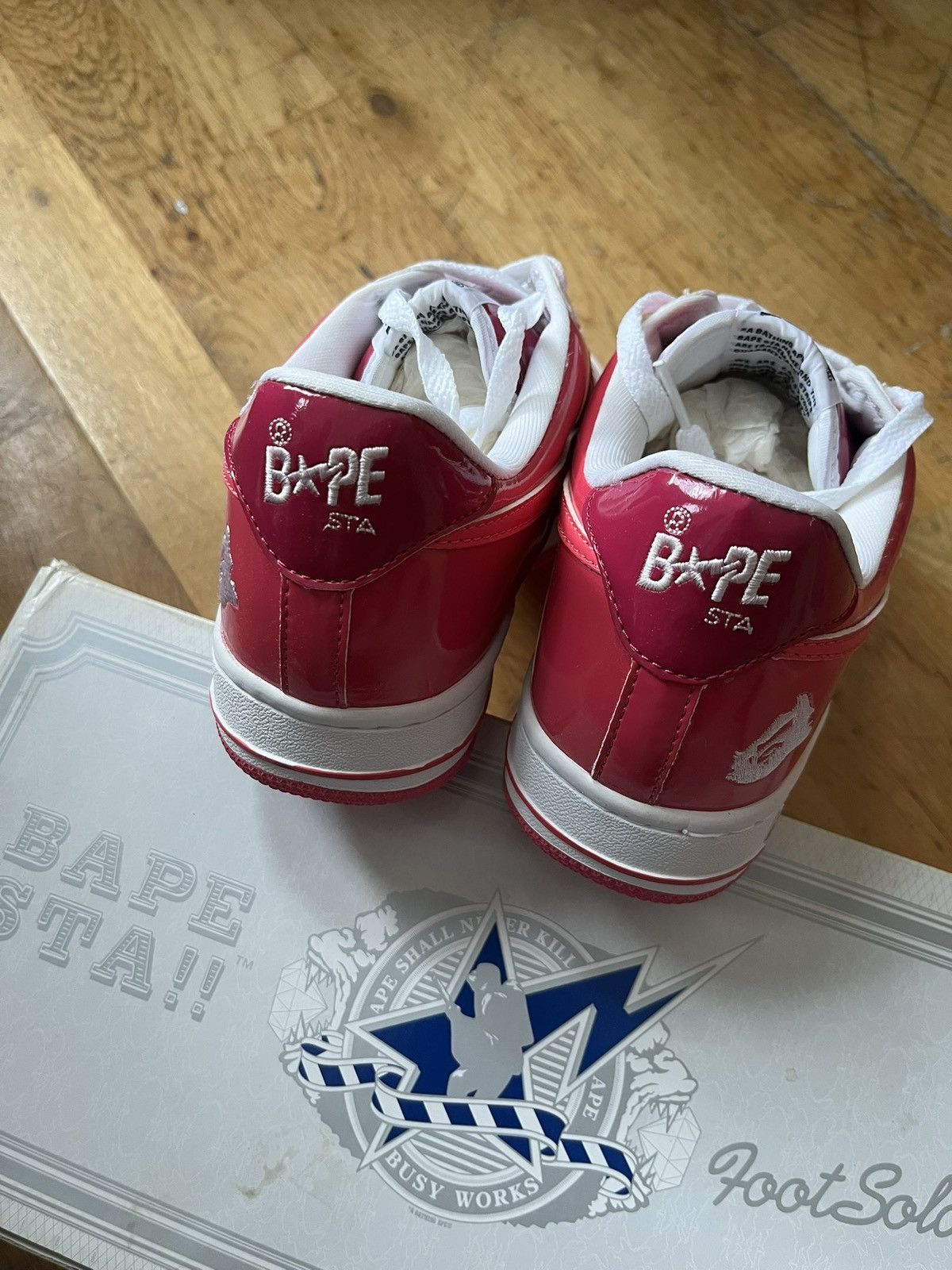Bape Bape a bathing ape bapesta fs-001 2006 pink camo brand new Size US 6.5 / EU 39-40 - 6 Thumbnail