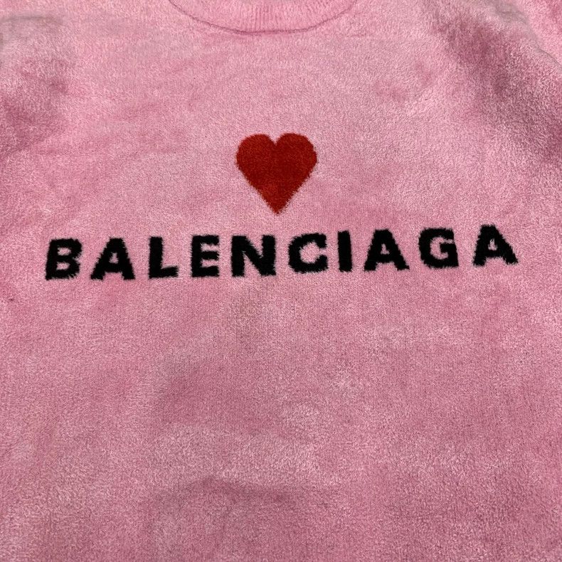 Balenciaga Balenciaga Pink Heart Sweater Size M / US 6-8 / IT 42-44 - 8 Thumbnail