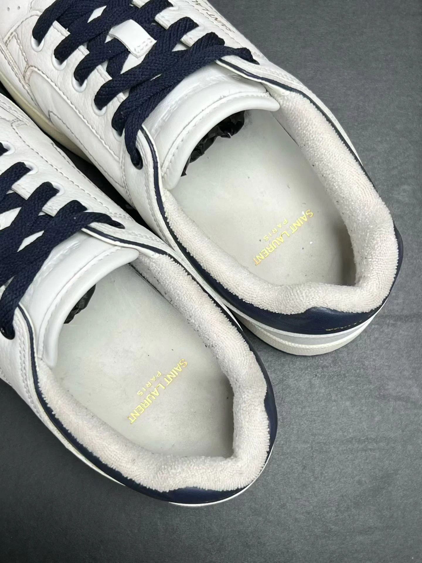 Saint Laurent Paris YSL SL/61 Low-Top Sneakers White 42 EU Size US 9 / EU 42 - 4 Thumbnail