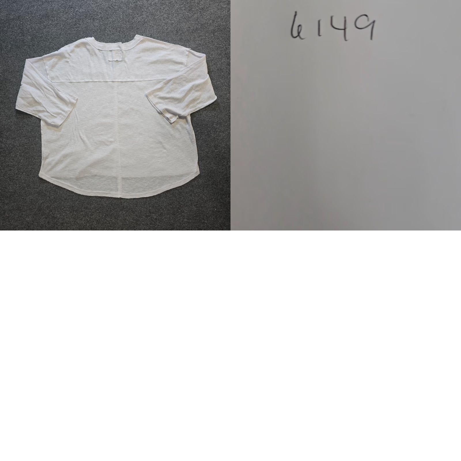 Vintage POL Top Womens Size Large White Oversized Long Sleeve Ribbed V Neck Casual Shirt Size L / US 10 / IT 46 - 8 Thumbnail