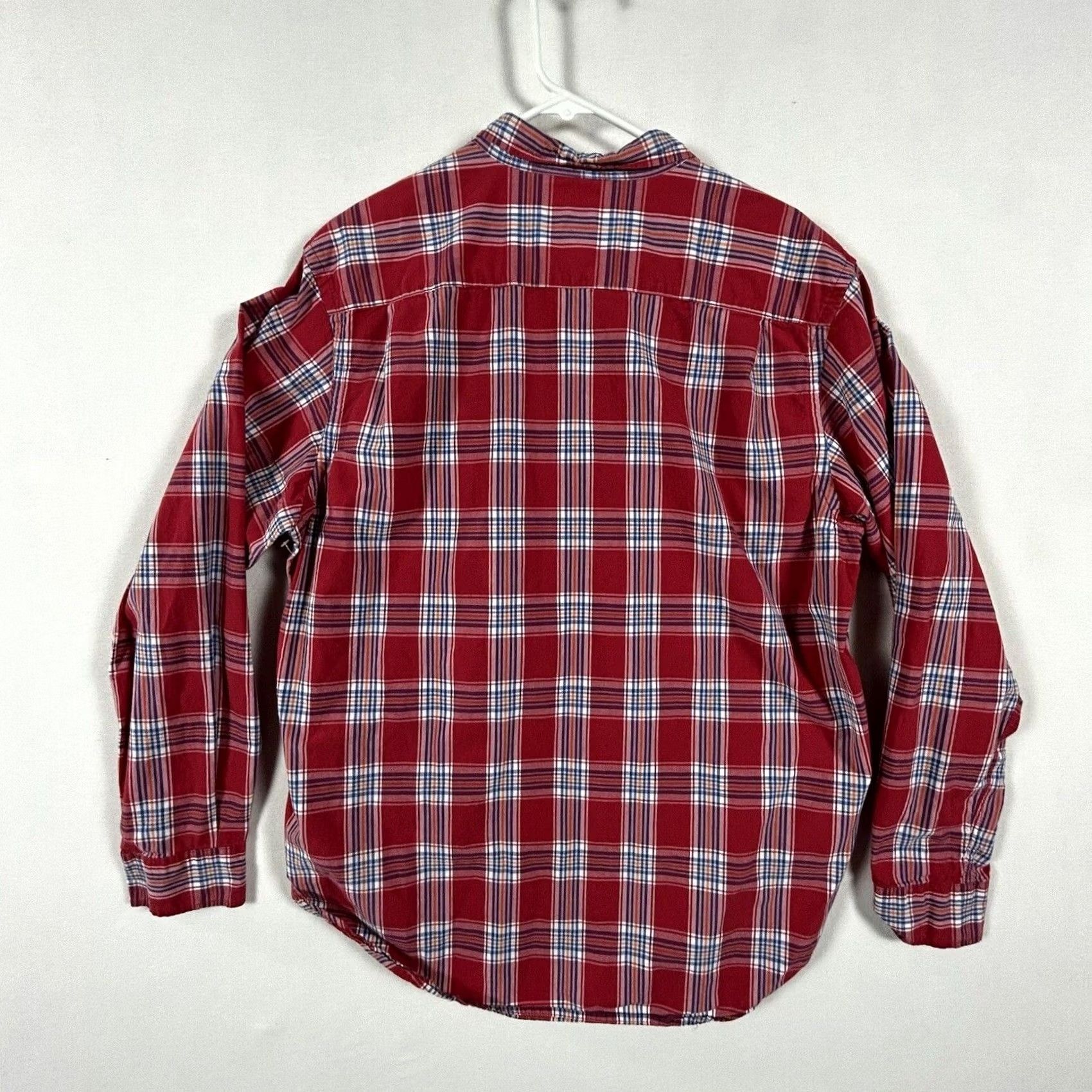 Old Navy Old Navy The Classic Shirt Button-Up Men XL Red Plaid Long Sleeve Regular Fit Casual Shirt Size US XL / EU 56 / 4 - 7 Thumbnail