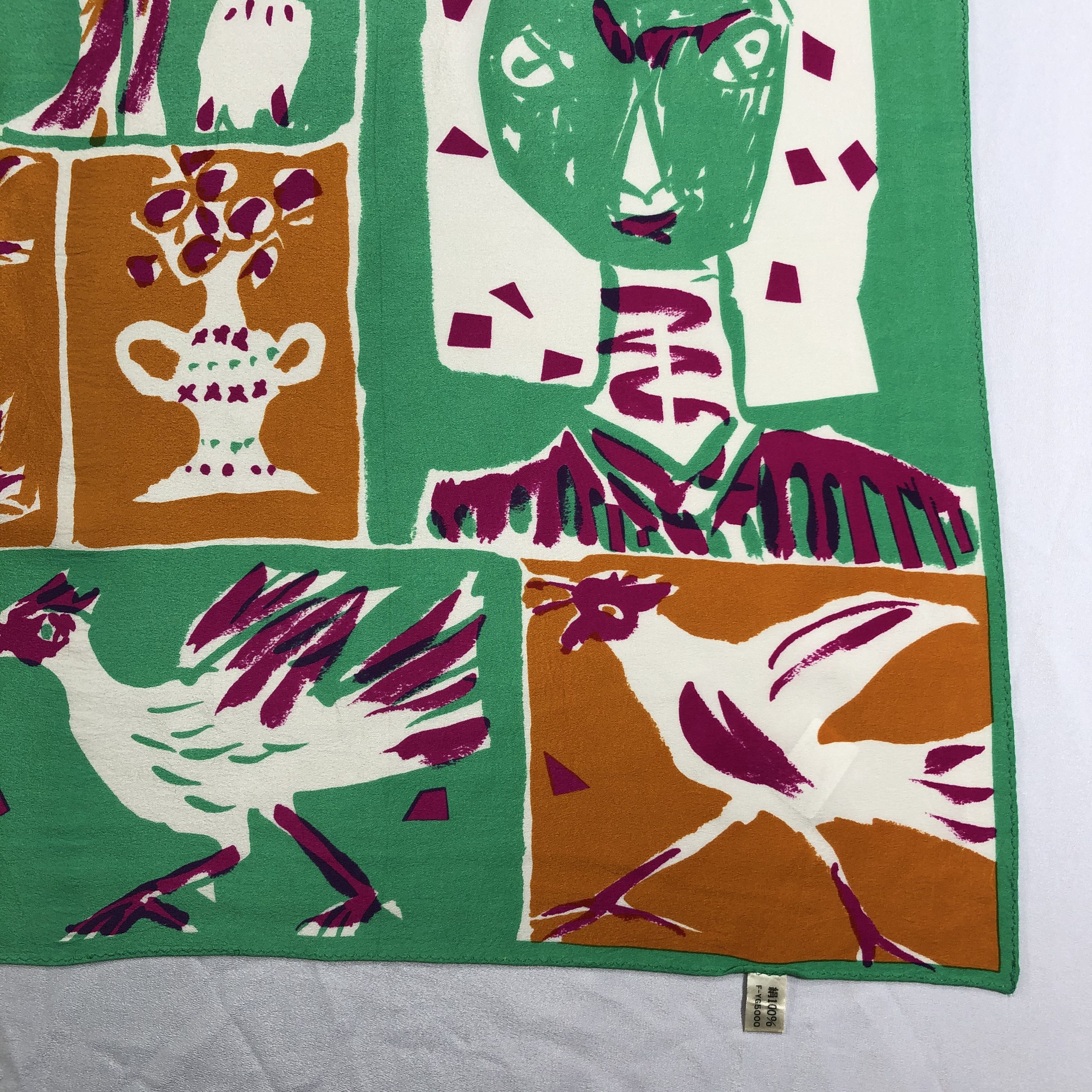 Vintage Vintage Silk Scarf Size ONE SIZE - 4 Thumbnail