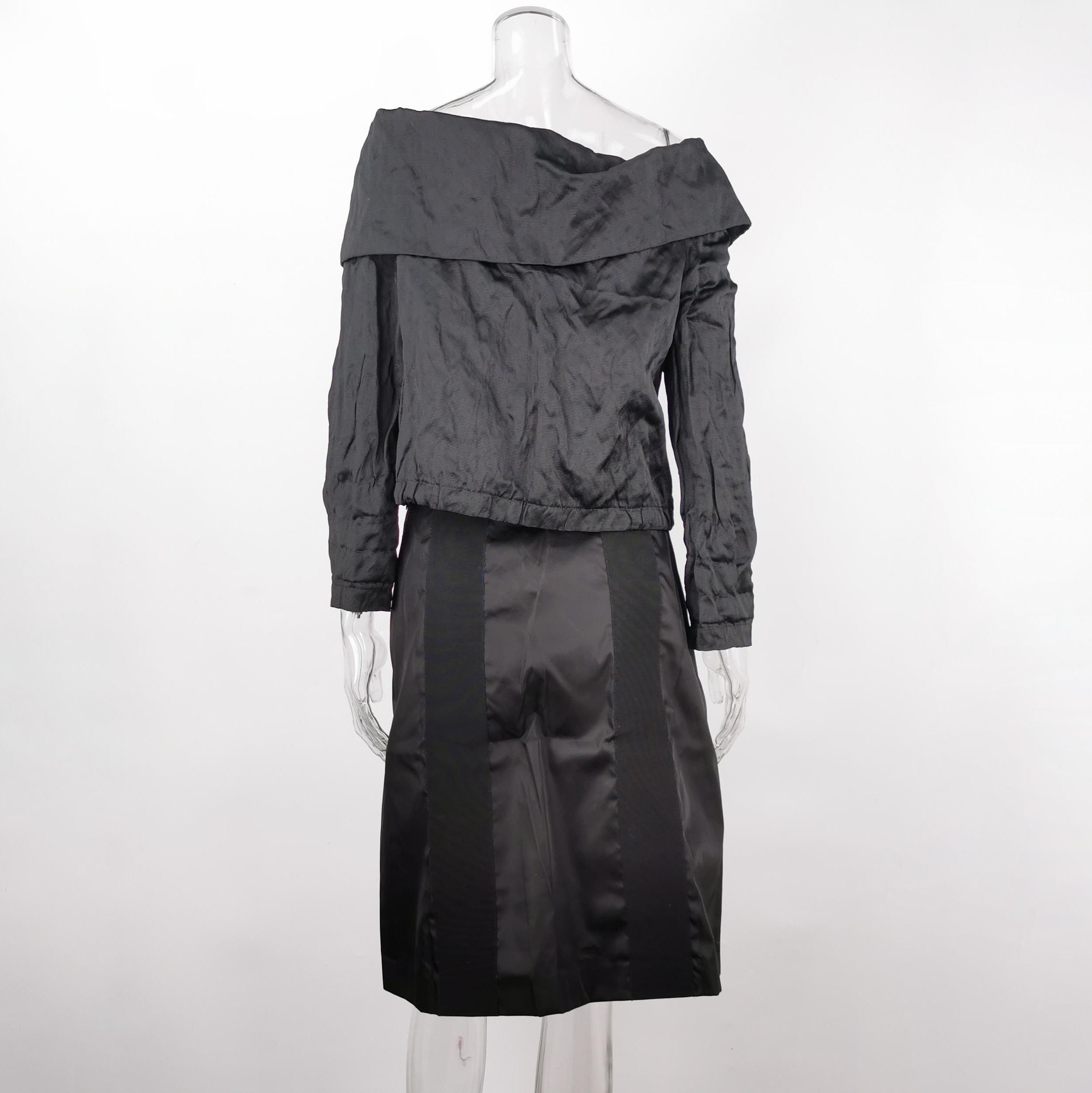 Prada Prada Black Silk Bow Off. Size L / US 10 / IT 46 - 3 Thumbnail