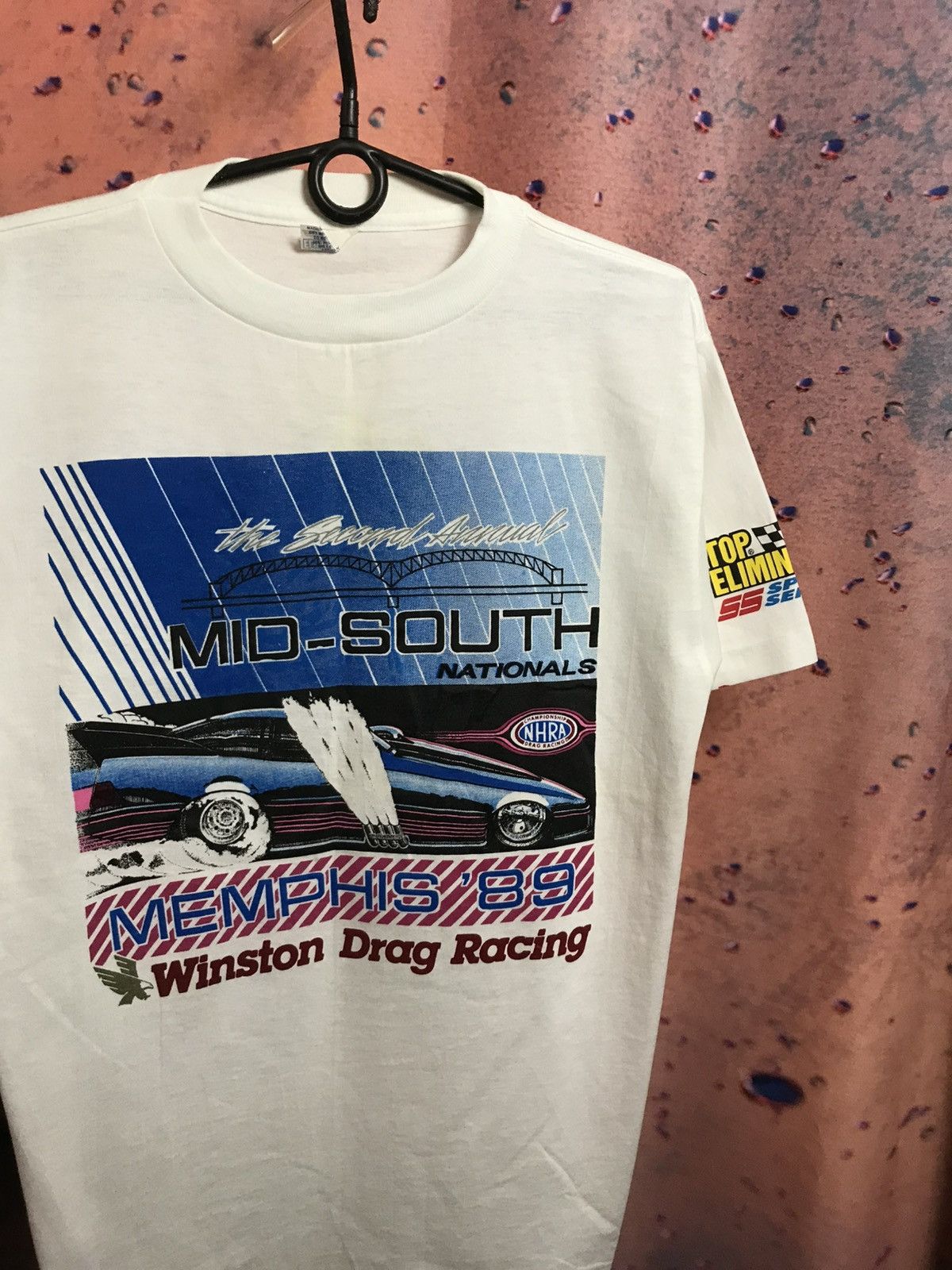 Vintage Vintage 80s Winston Drag Racing t shirt Size US M / EU 48-50 / 2 - 1 Thumbnail