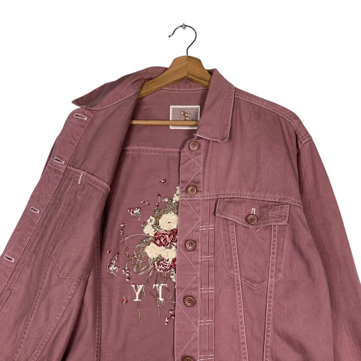 Japanese Brand KETTY Embroidery Big Logo Pink Jacket #1398-C63 Size M / US 6-8 / IT 42-44 - 10 Thumbnail