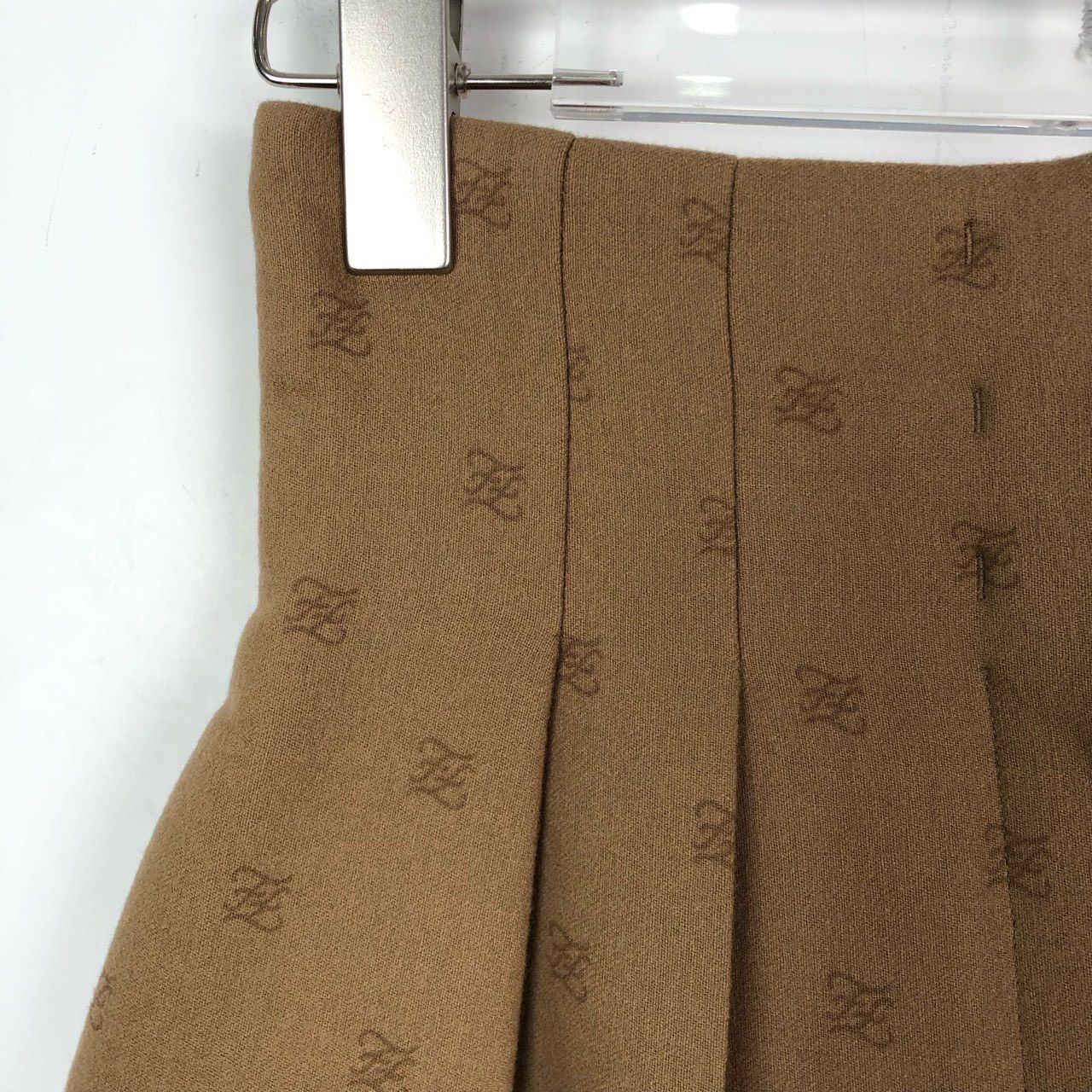 Fendi Fendi Letter Print Pleated Brown Culottes Size 26" / US 2 / IT 38 - 3 Thumbnail