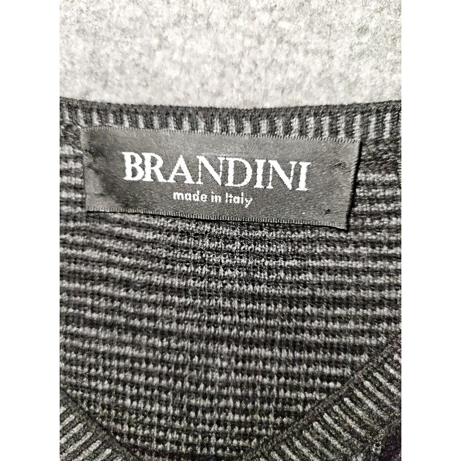 Vintage VINTAGE Brandini Sweater Wool Plaid V-Neck Long Sleeve Black 90s Preppy Men L Black Mens Size US L / EU 52-54 / 3 - 2 Thumbnail
