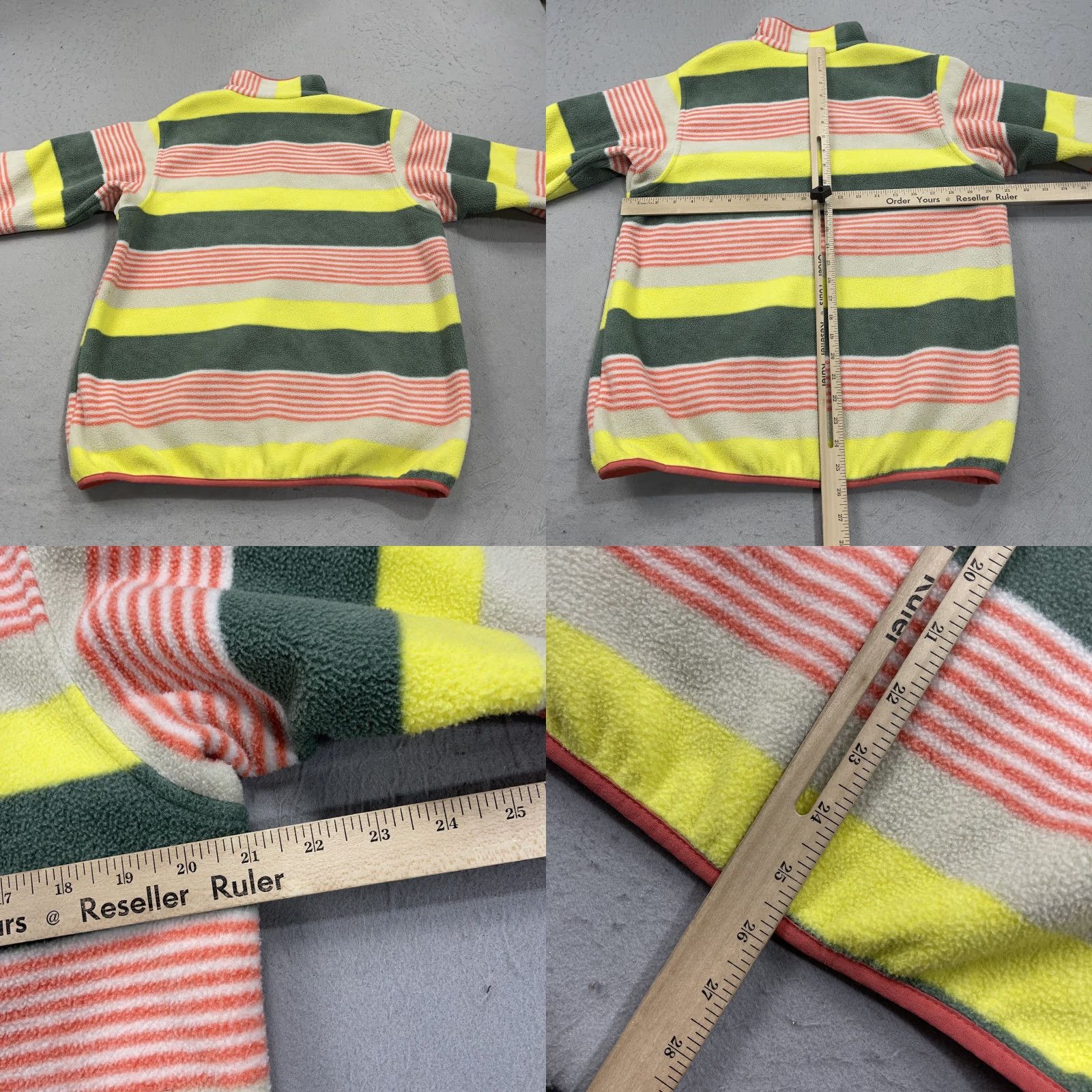 Patagonia Patagonia Synchilla Fleece Jacket Womens M Yellow Striped Snap T Pullover Basic Jacket Outdoor Aztec Winter Fall Spring Size M / US 6-8 / IT 42-44 - 8 Thumbnail