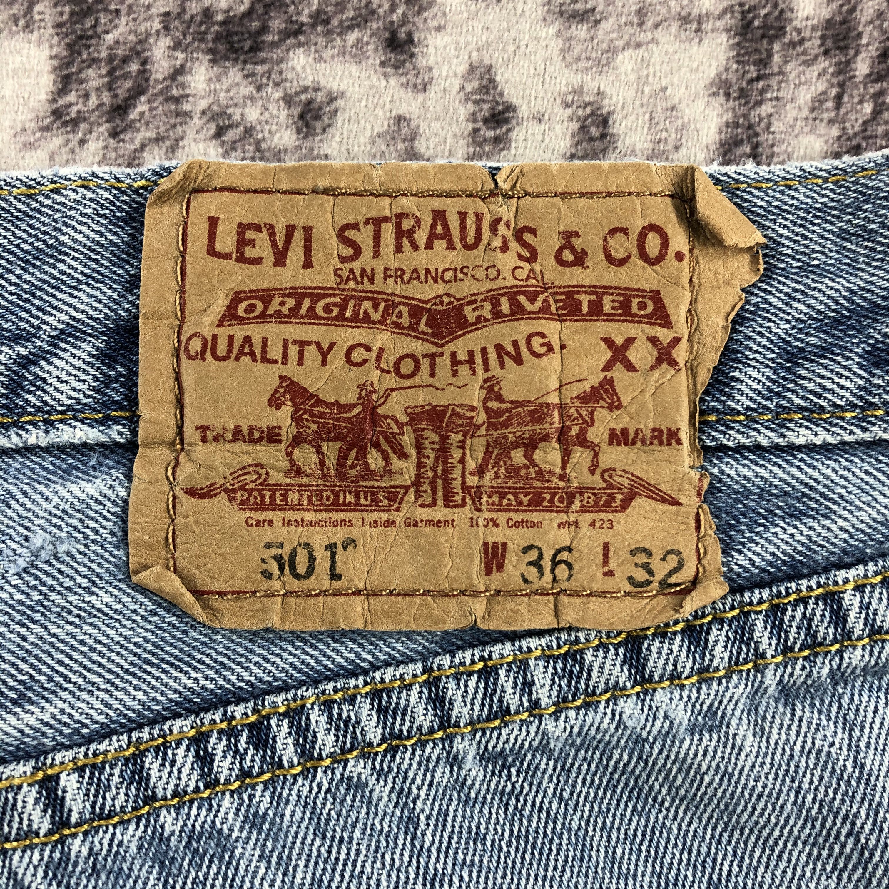 Levi's Vintage Blue Wash Levis 501 Jeans-JM3032 Size US 36 / EU 52 - 6 Thumbnail