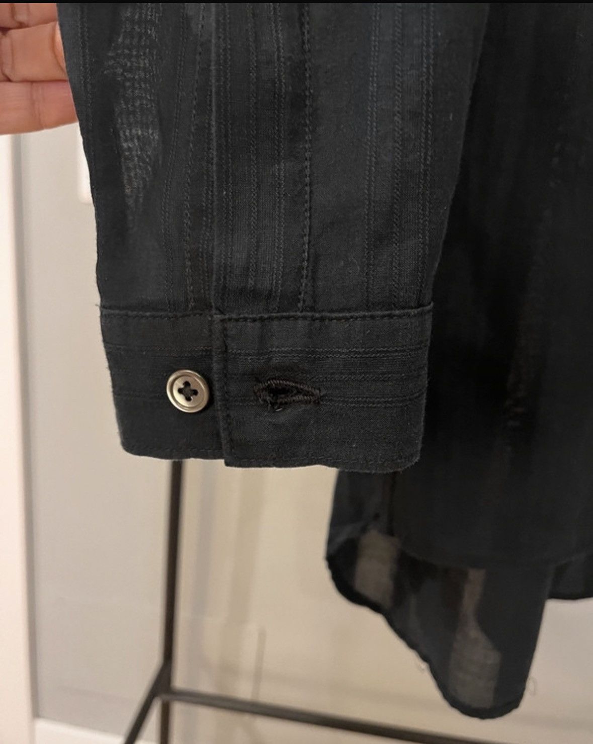Ann Demeulemeester Black Ann Demeulemeester Asymmetrical Tie Longsleeve Shirt Size XS / US 0-2 / IT 36-38 - 6 Thumbnail