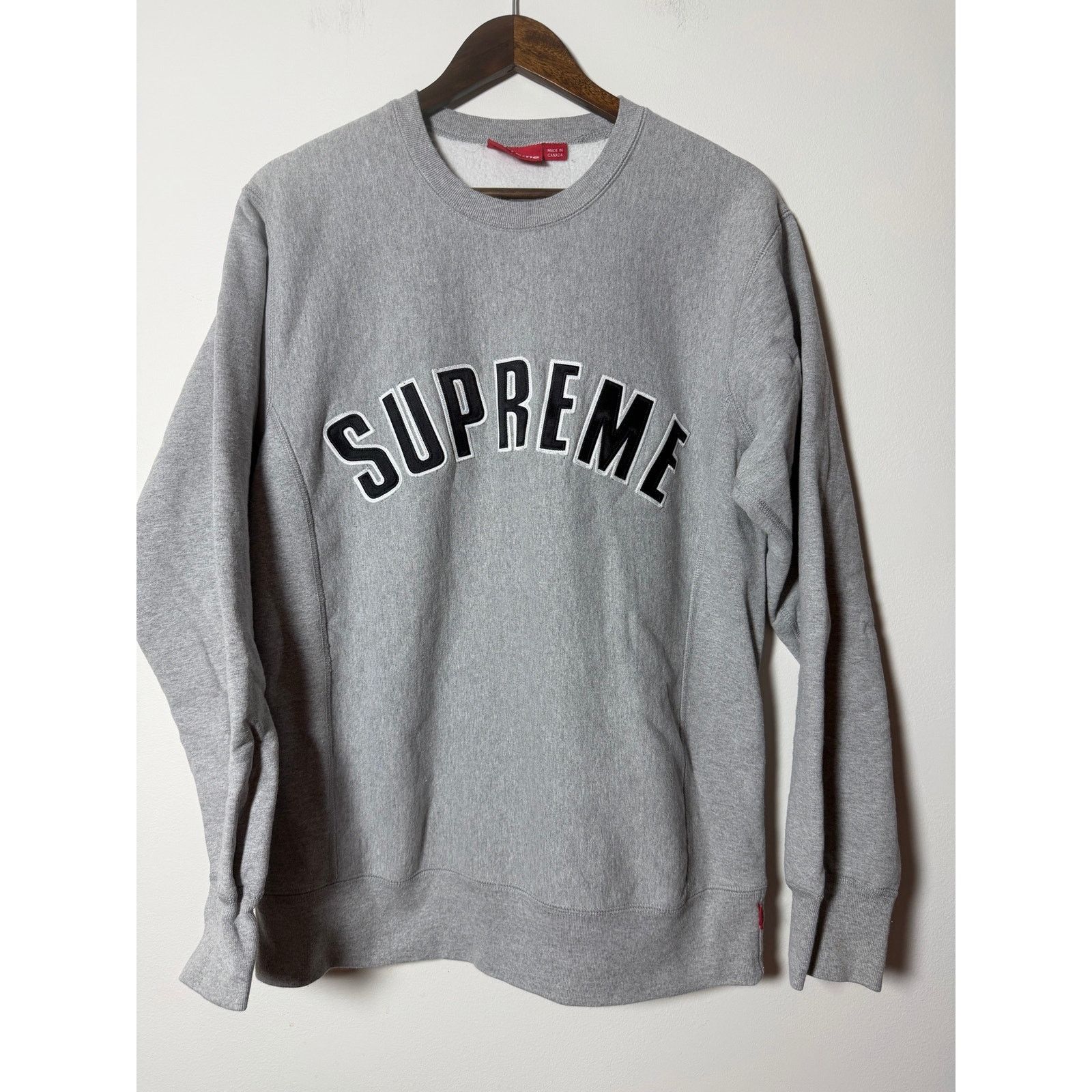 Supreme Supreme arc logo crewneck heather grey Size US L / EU 52-54 / 3 - 2 Thumbnail