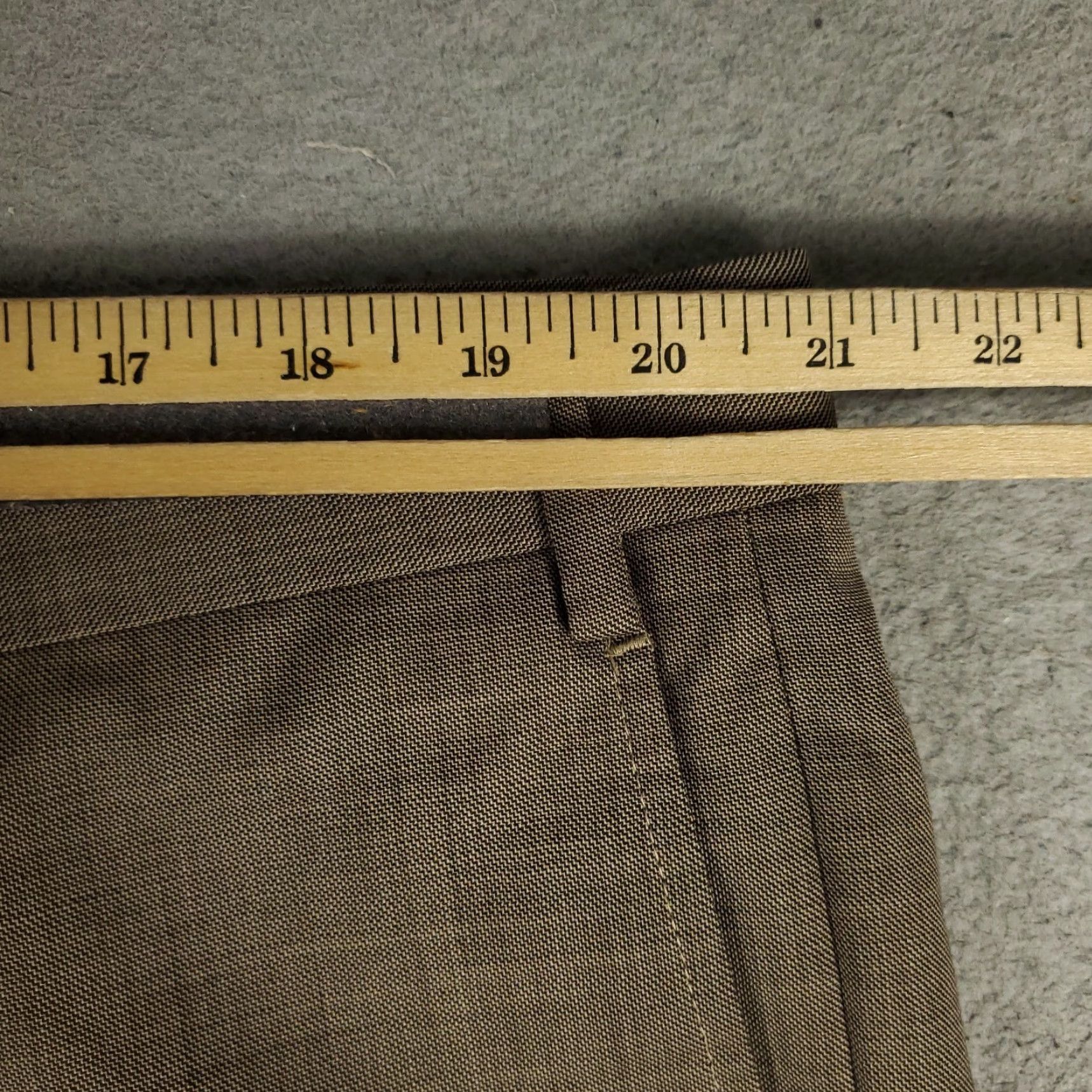 Zanella Zanella Pants Mens 42x30 Brown Devon Wool Flat Front Trousers Chino Dress Pants Regular Straight Front Pocket Slacks Vintage No (if applicable) Size US 42 / EU 58 - 3 Thumbnail