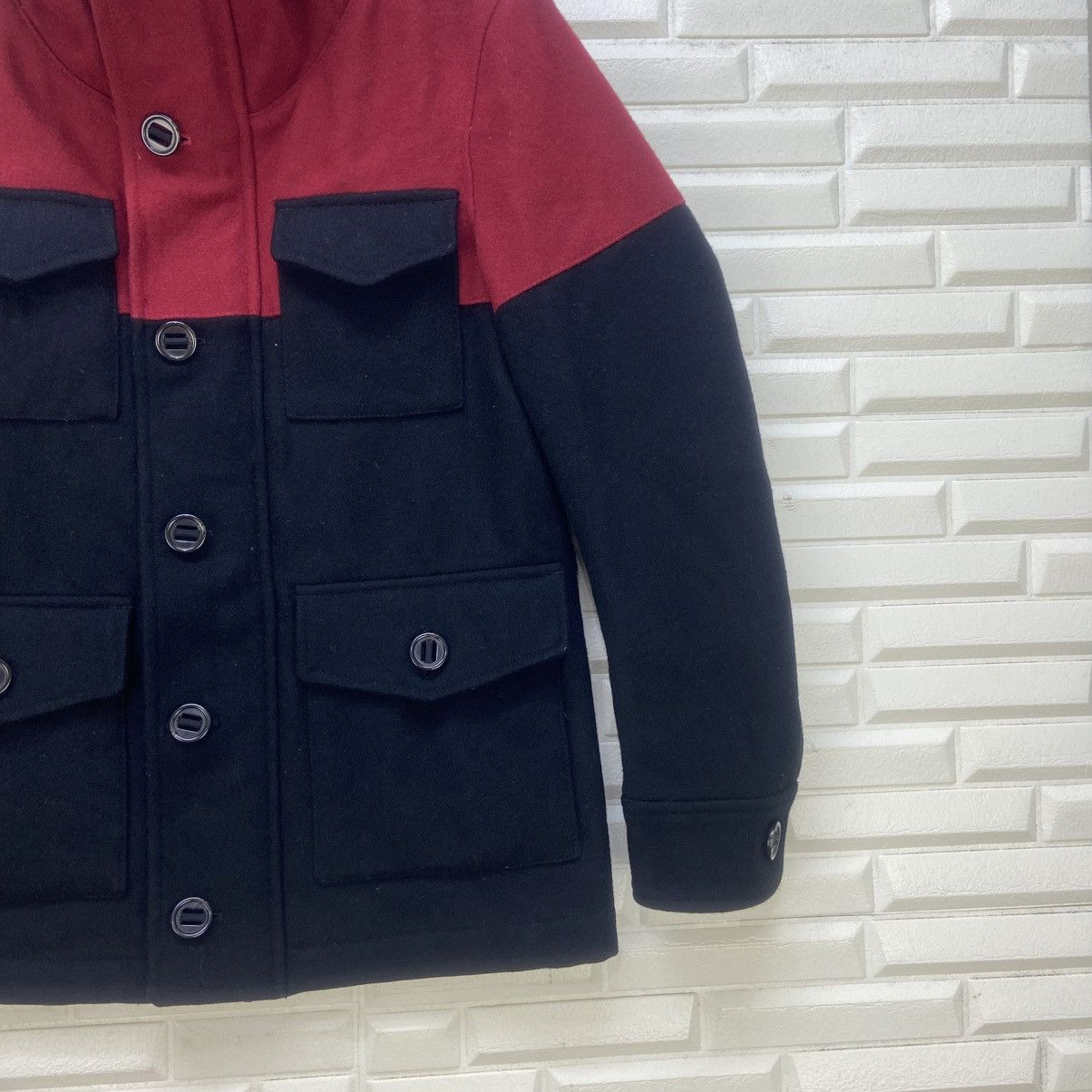 Japanese Brand Japanese Brand Takeo Kikuchi Two-tone Wool Jacket Size US S / EU 44-46 / 1 - 6 Thumbnail