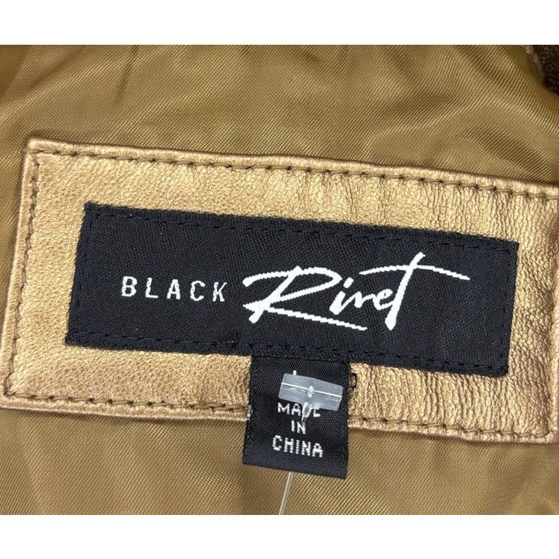 Black Rivet BLACK RIVET Women's Leather Zip-Front Jacket | Size L Size L / US 10 / IT 46 - 8 Thumbnail