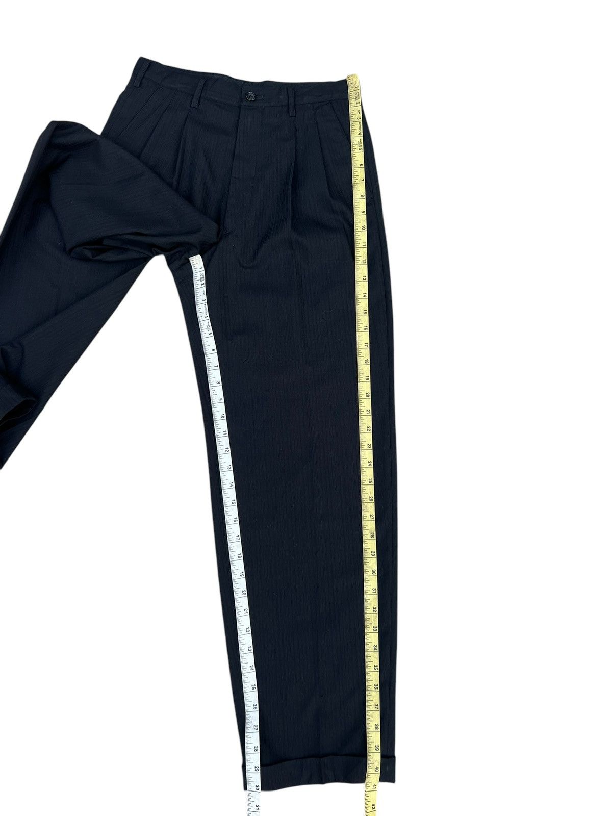 Y's for Men × Yohji Yamamoto Vintage 1998 S/S Yohji Yamamoto Y’s for Men Stripe Trouser Size US 29 - 6 Thumbnail